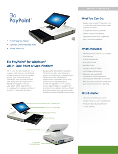 PayPoint for Windows - Elo Touch Solutions
