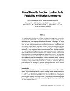 Use of Movable Bus Stop Loading Pads: Feasibility and Design