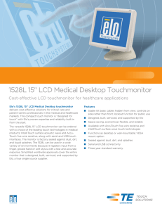 Elo 1528L 15 inch LCD Medical Desktop Touchmonitor