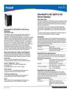 DFNT 104S Datasheet - ProSoft Technology