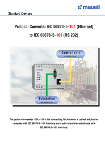 Protocol Converter IEC 60870-5-104 (Ethernet)