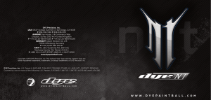 NT 11 Manual - DYE Paintball