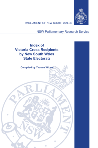 Index of Victoria Cross Recipients by New South Wales State