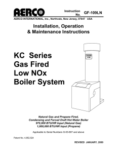 KC Series Gas Fired Low NOx Boiler System