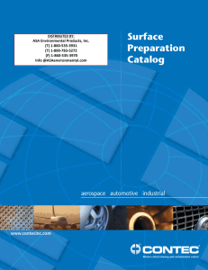 Surface Preparation Catalog - ASA Environmental Products