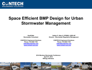 Space Efficient BMP Design for Urban