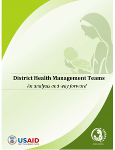 District Health Management Teams - PAIMAN
