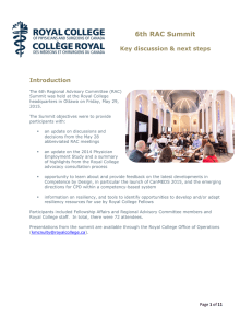 longer summary - The Royal College of Physicians and Surgeons of
