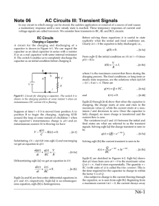 N6-1 Note 06 AC Circuits III: Transient Signals