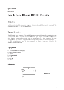 Lab 1: Basic RL and RC DC Circuits
