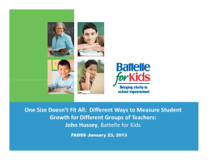 One Size Doesn`t Fit All: Different Ways to Measure Student Growth