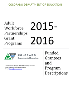 The Summary of Funded Programs 2015-2016