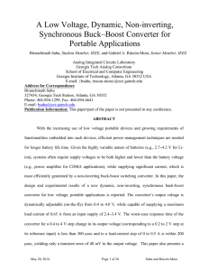 A Low Voltage, Dynamic, Non-inverting, Synchronous Buck–Boost