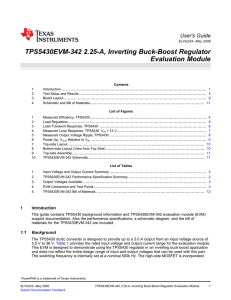 TPS5430EVM-342 2.25-A, Inverting Buck