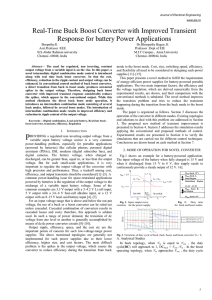 Real-Time Buck Boost Converter with Improved Transient