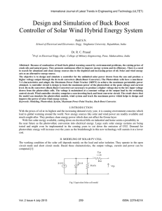 Design and simulation of buck boost controller of solar wind hybrid