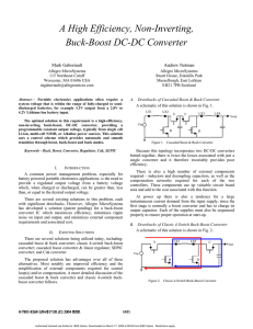A high efficiency, non-inverting, buck-boost DC