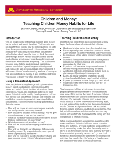 Children and Money: Teaching Children Money Habits for Life