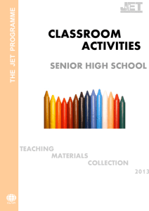Classroom Activities: Senior High School