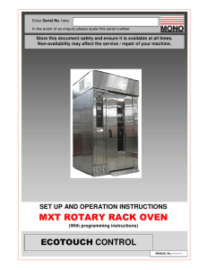 MX Eco-Touch Rack Oven