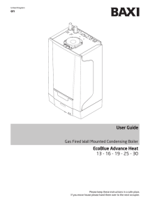 Baxi EcoBlue Advance Heat ErP user guide