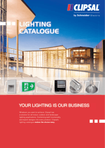 Product Data Sheets - Clipsal Lighting Catalogue, 17493