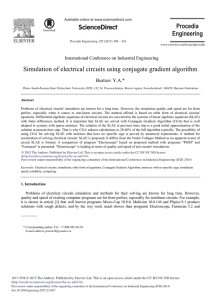 Simulation of Electrical Circuits Using Conjugate