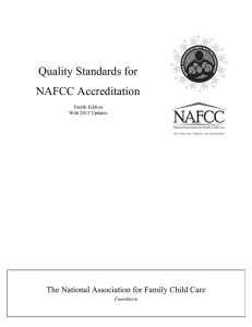Quality Standards for NAFCC Accreditation