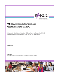 PARCC Accessibility Features and Accomodations Manual