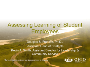 Assessing Learning of Student Employees (868 Kb PDF)
