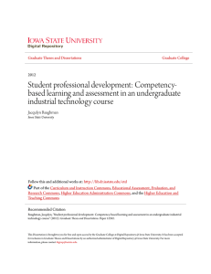 Student professional development: Competency