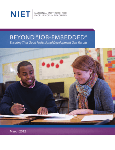 Beyond "Job-Embedded": Ensuring That Good Professional