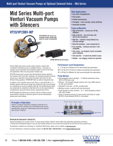 Mid Series Multi-port Venturi Vacuum Pumps with Silencers