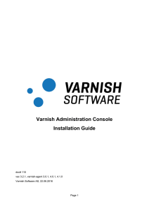 Varnish Administration Console Installation Guide
