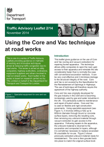 Traffic Advisory Leaflet 2-14 Using Core and Vac