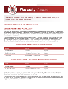 Warranty Clauses