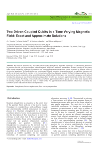 Two Driven Coupled Qubits in a Time Varying Magnetic Field: Exact