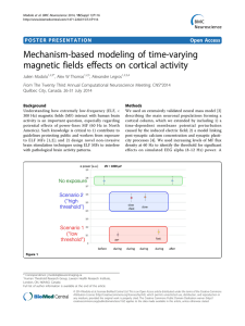 Mechanism-based modeling of time-varying magnetic fields effects