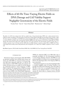 Effects of 60-Hz Time-Varying Electric Fields on DNA