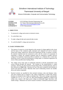 DC Measurements - Sirindhorn International Institute of Technology