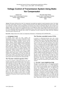 Voltage Control of Transmission System Using Static Var