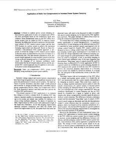 Application of static VAr compensators to increase power system