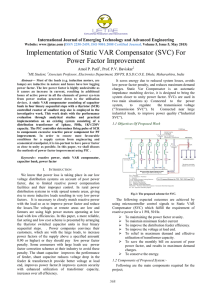 Implementation of Static VAR Compensator (SVC) For