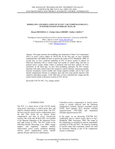 MODELLING AND SIMULATION OF STATIC VAR COMPENSATOR