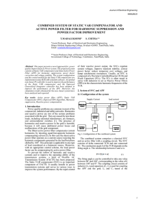 combined system of static var compensator and active power