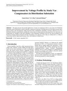 Improvement by Voltage Profile by Static Var Compensators in