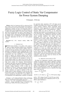 Fuzzy Logic Control of Static Var Compensator for Power System