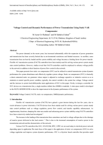 Voltage Control and Dynamic Performance of Power Transmission