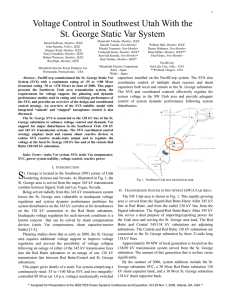 Voltage Control in Southwest Utah With the St. George Static Var