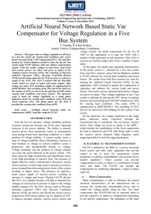 Artificial Neural Network Based Static Var Compensator for Voltage